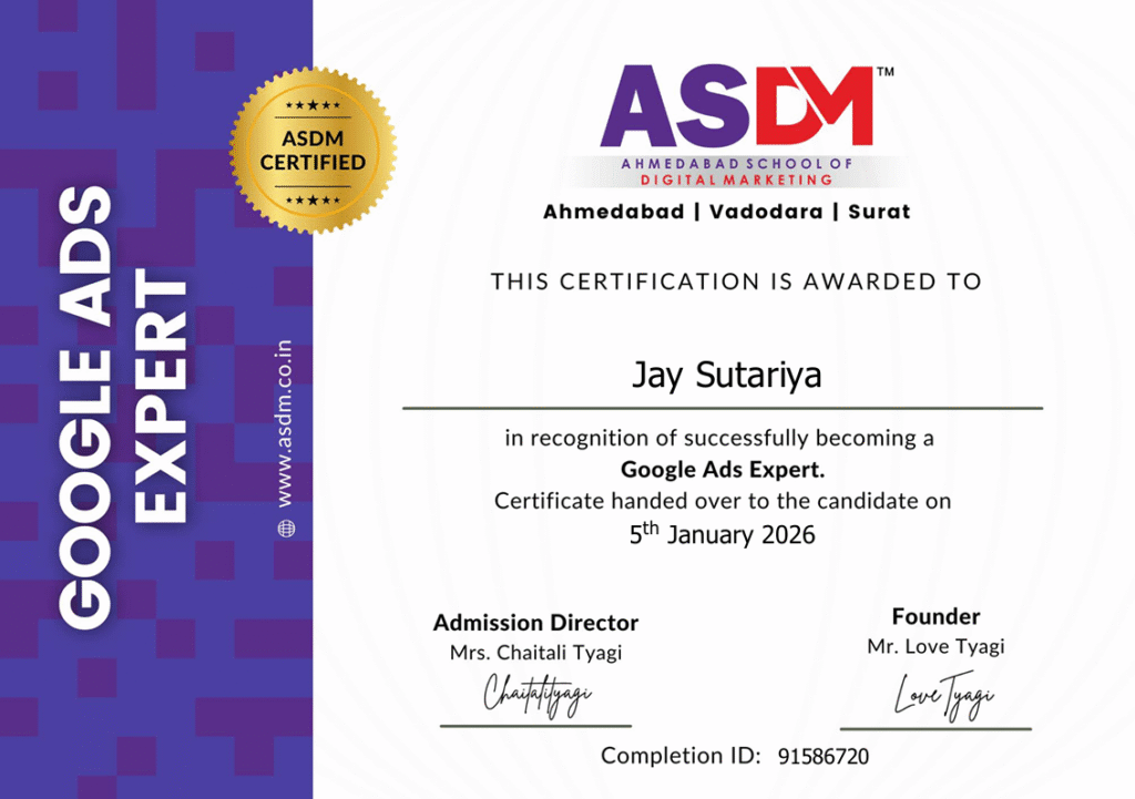 google ads certificate